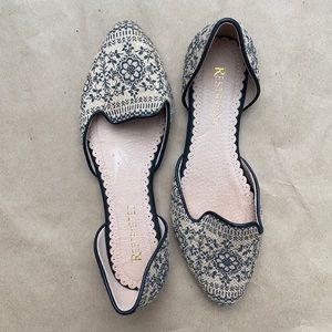 NWT Macy’s Backstage Restricted Floral Black Accent Flats